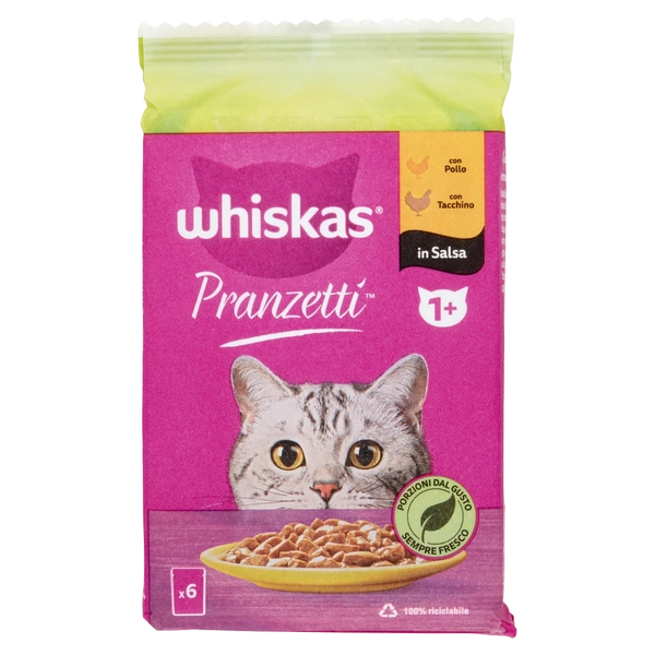 WHISKAS PRANZETTI CARNI BIANCHE X6