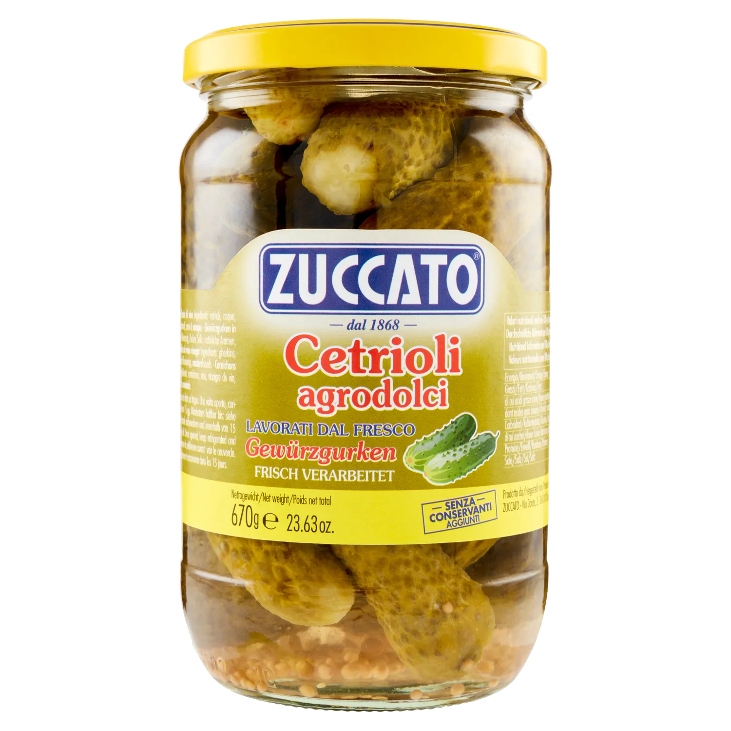 CETRIOLI AGRODOLCE ZUCCATO